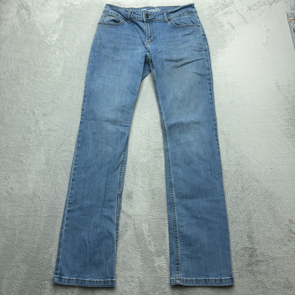 Wrangler Straight Leg Jeans Womens Size 12x34 Medium Wash Stretch 009MWTGB